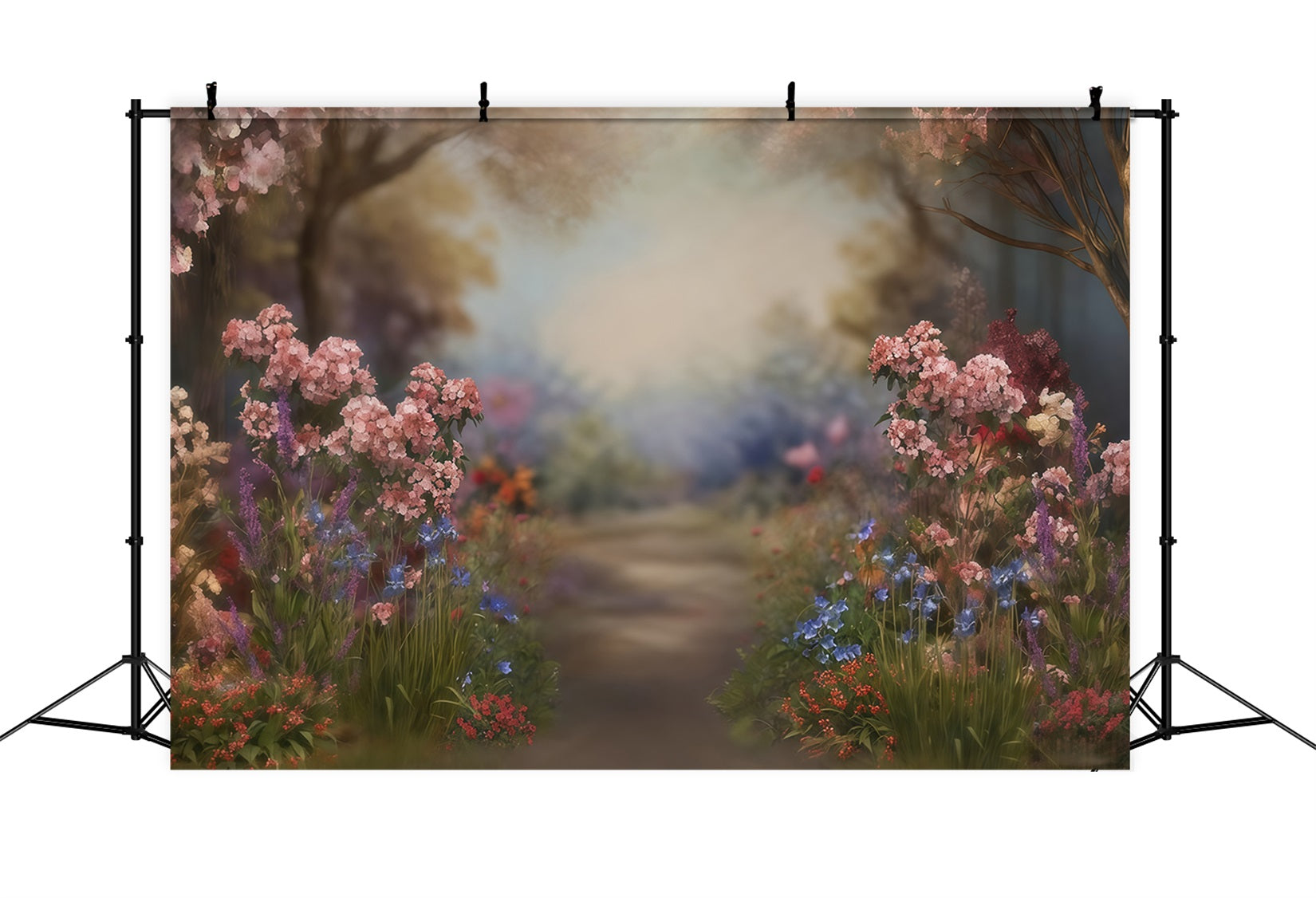 Fine Art Backdrops Flower Path Blooming Trees Artistic Backdrop MRR10-57