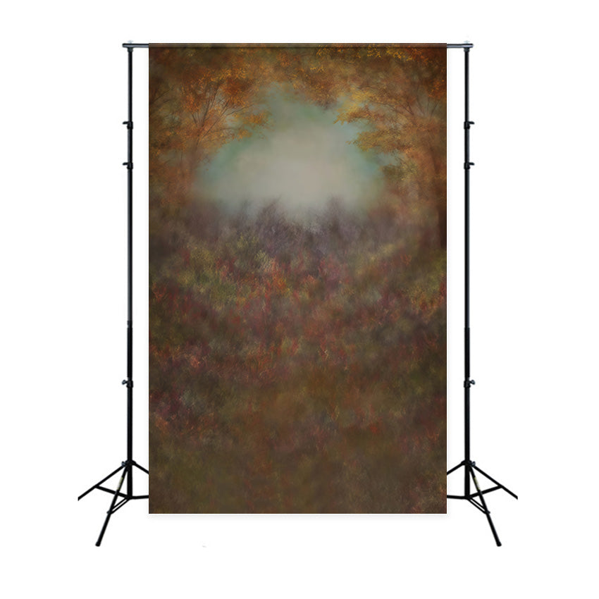 Fine Art Backdrops Autumn Leaves Soft Mist Artistic Backdrop MRR10-61