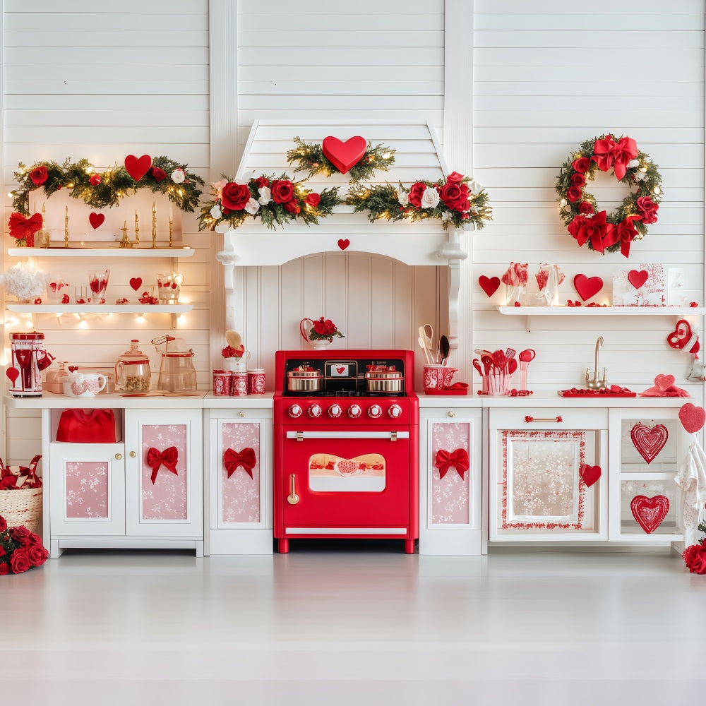 Valentine's Day Photo Backdrop Sweetheart Kitchen Gift Valentine Backdrops MRR11-105