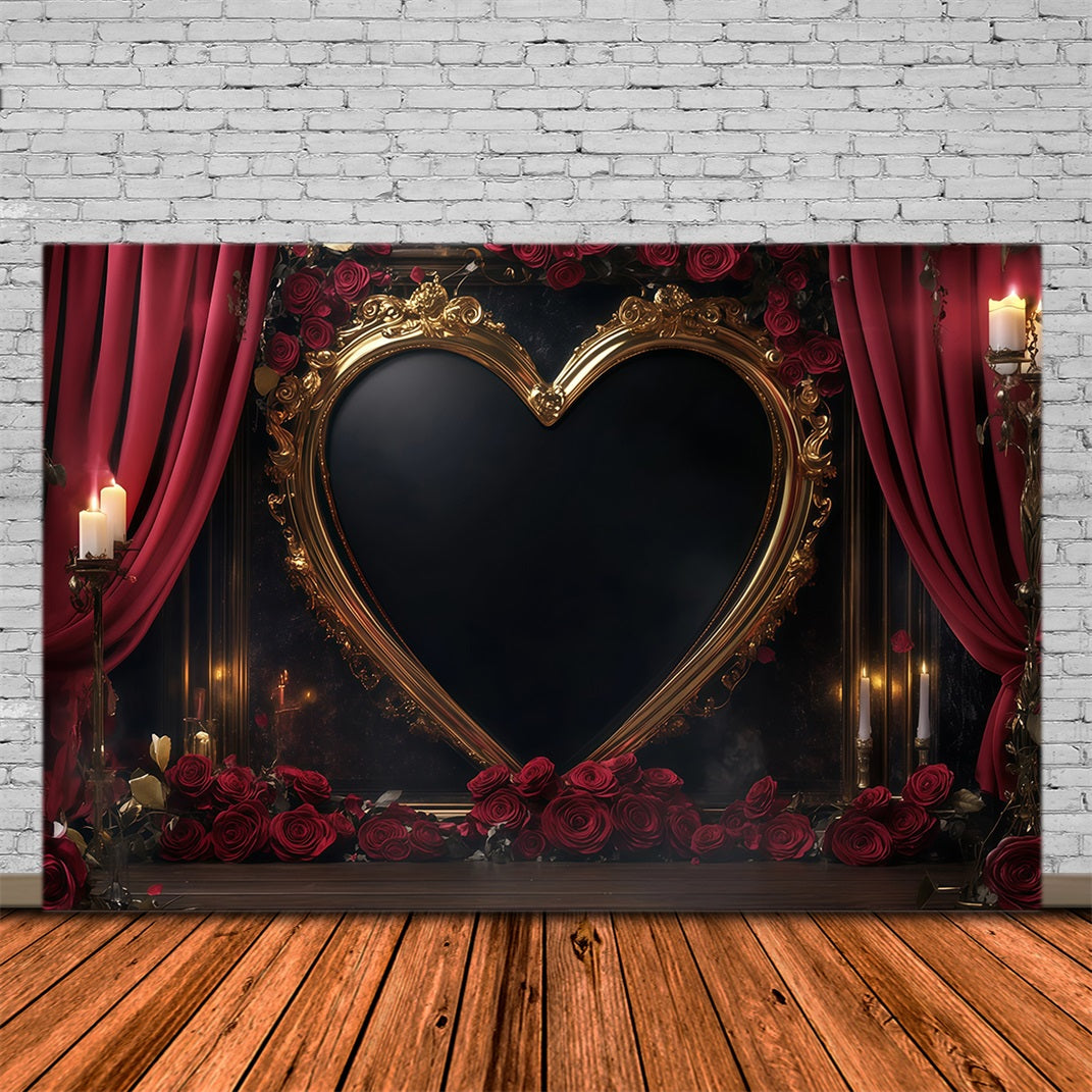 Valentine Heart Backdrop Vintage Love Heart Frame Valentines Backdrop MRR11-117