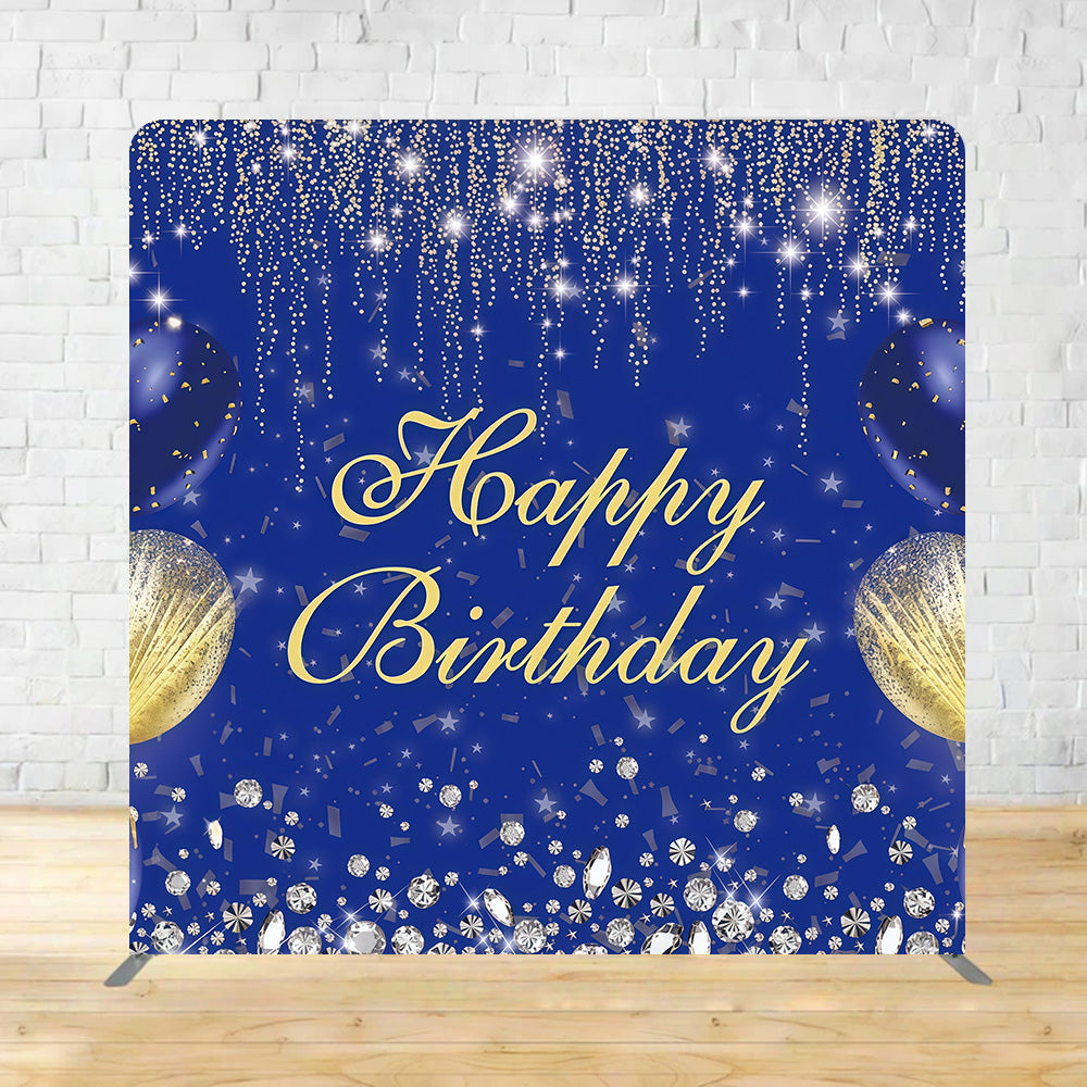 Tension Fabric Backdrop Blue Birthday Sparkle Birthday Backdrop MRR11-13