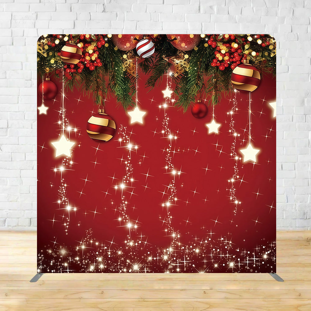 Square Backdrops Festive Lights Christmas Party Backdrop MRR11-16