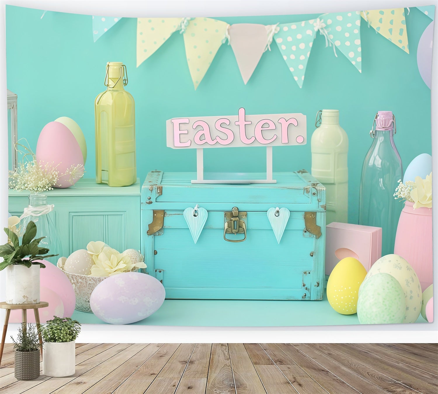 Easter Backdrop Pastel Props Display Easter Photo Backdrop MRR11-71