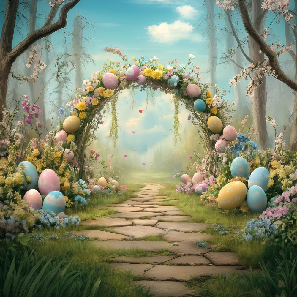 Easter Photo Backdrop Forest Tent Bunny Setup Easter Backdrop Ideas MRR11-84