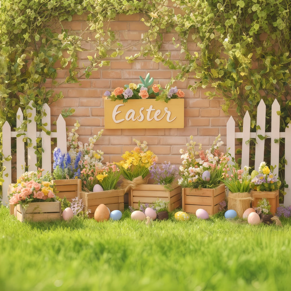 Easter Egg Backdrop Bright Spring Bunny Porch Easter Backdrop Ideas MRR11-94