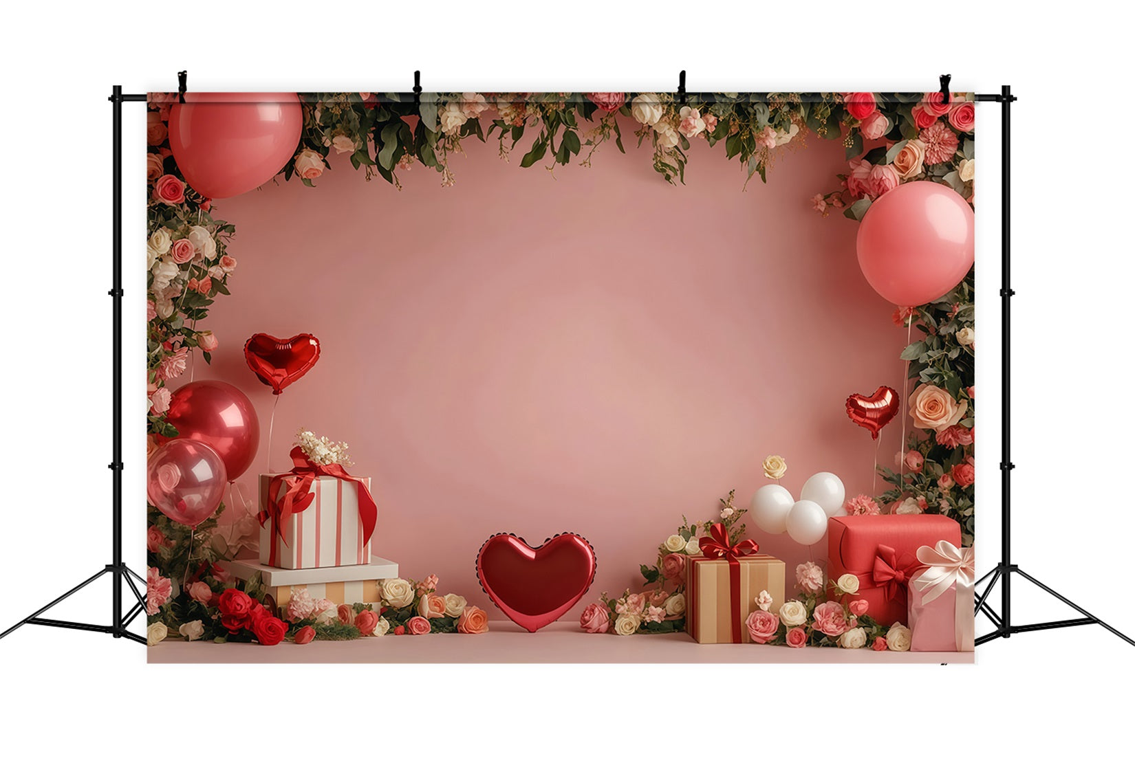 Valentines Backdrop Romantic Pink Gift Garden Valentines Day Backdrop MRR11-97