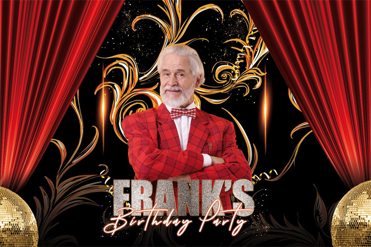 Customized Birthday Backdrop Classy Vintage Man Birthday Backdrop MRR3-156