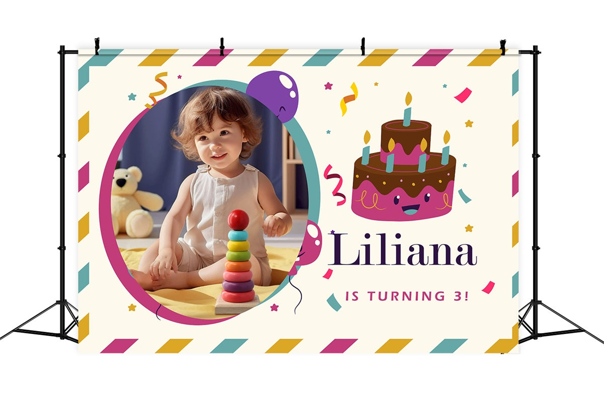 Custom Birthday Backdrops Colorful Confetti Party Backdrop MRR3-17