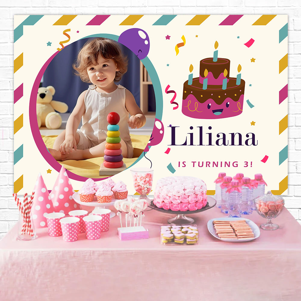 Custom Birthday Backdrops Colorful Confetti Party Backdrop MRR3-17