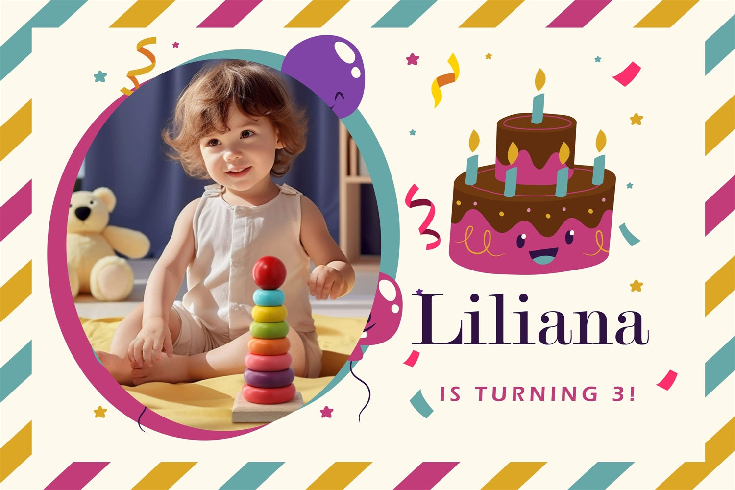 Custom Birthday Backdrops Colorful Confetti Party Backdrop MRR3-17