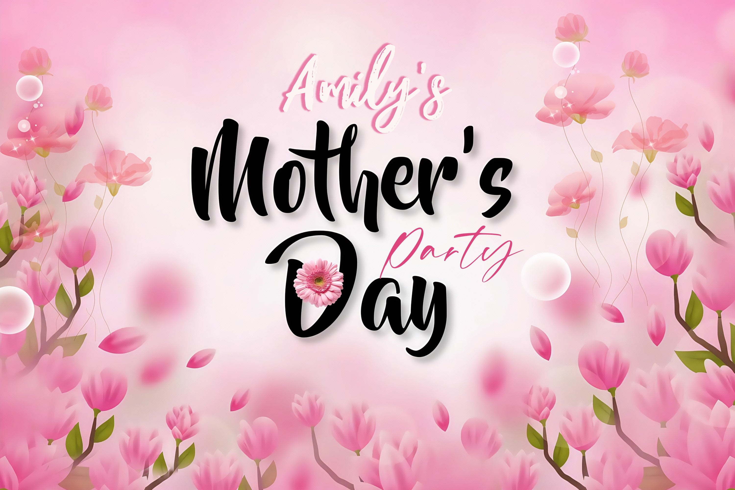 Mother's Day Backdrops Whimsical Tulip Bloom Personalised Backdrop MRR3-64
