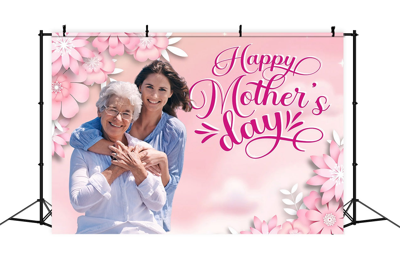 Mothers Day Backdrops Pink Petals Love Customized Backdrop MRR3-66