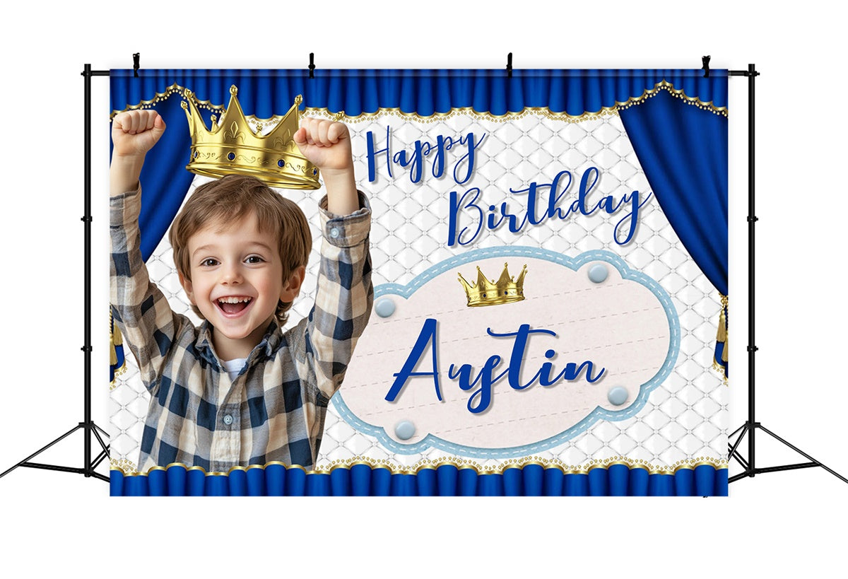 Custom Backdrops For Birthdays Royal Blue Prince Backdrop MRR3-9