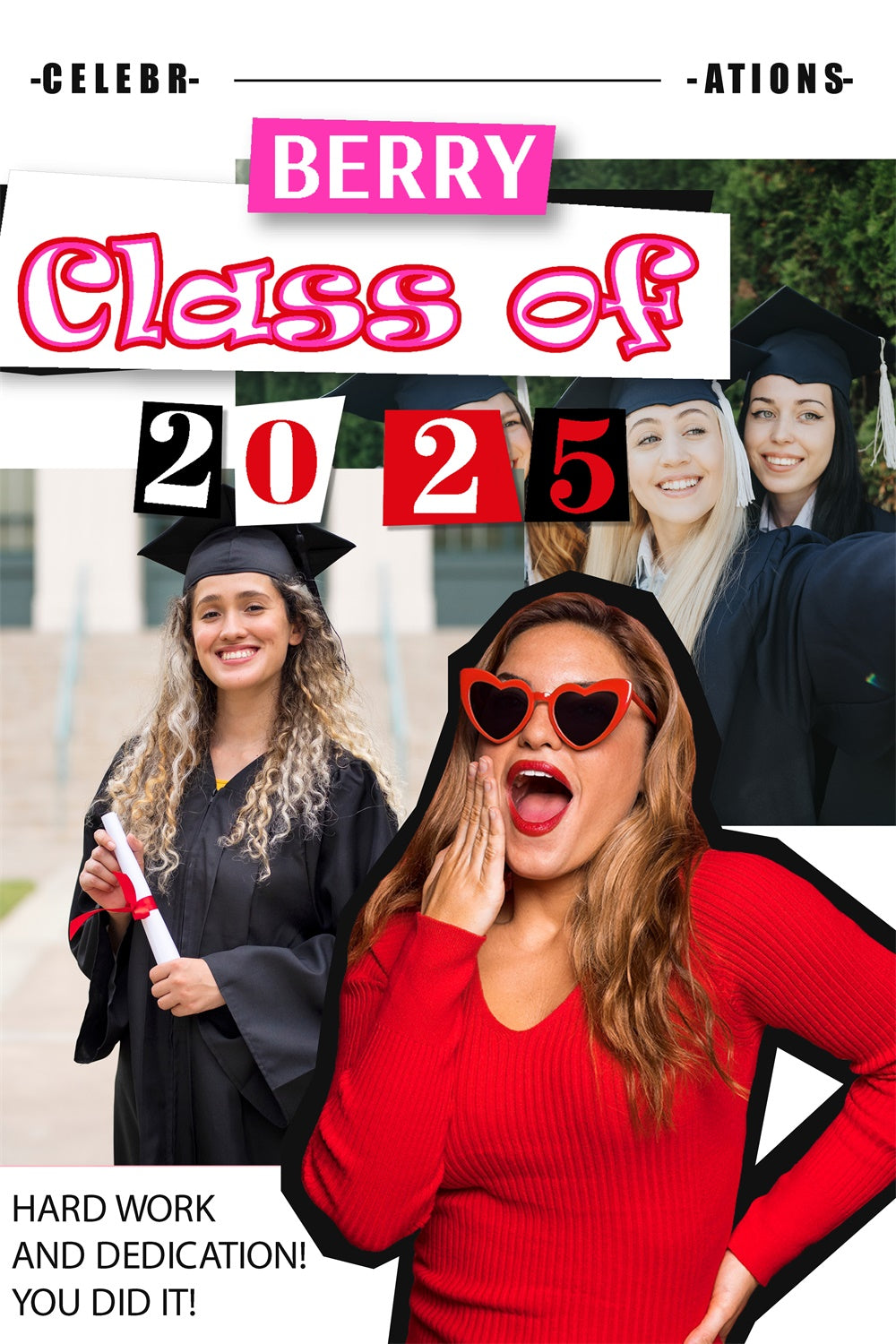 Customized Graduation Backdrop Stylish Female Graduation Party Backdrop MRR4-24