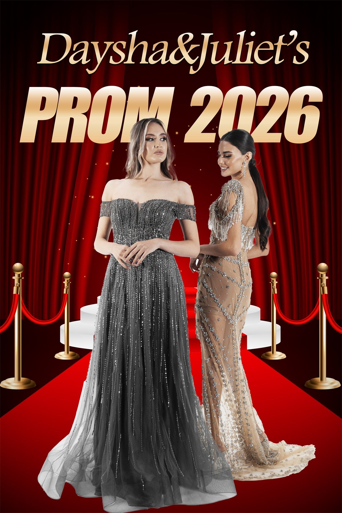 Graduation Backdrop Red Carpet Glamour Custom Party Graduation Backdrop MRR4-53