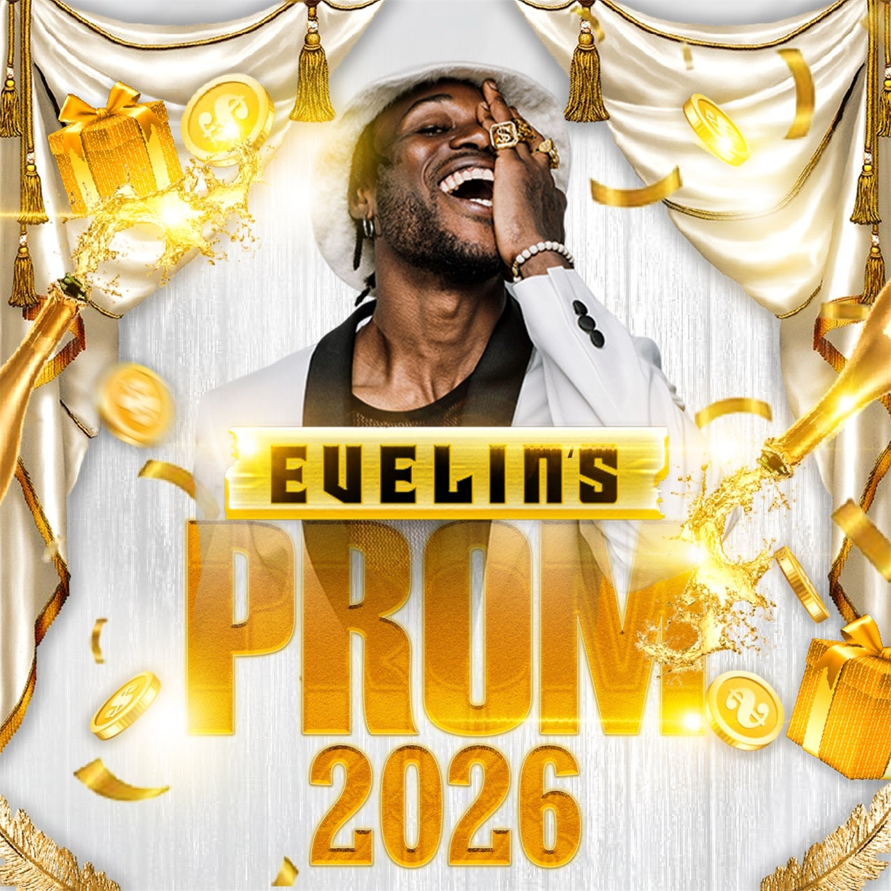 Prom Backdrops Luxury Curtain Personalized Graduation Party Backdrop MRR5-27