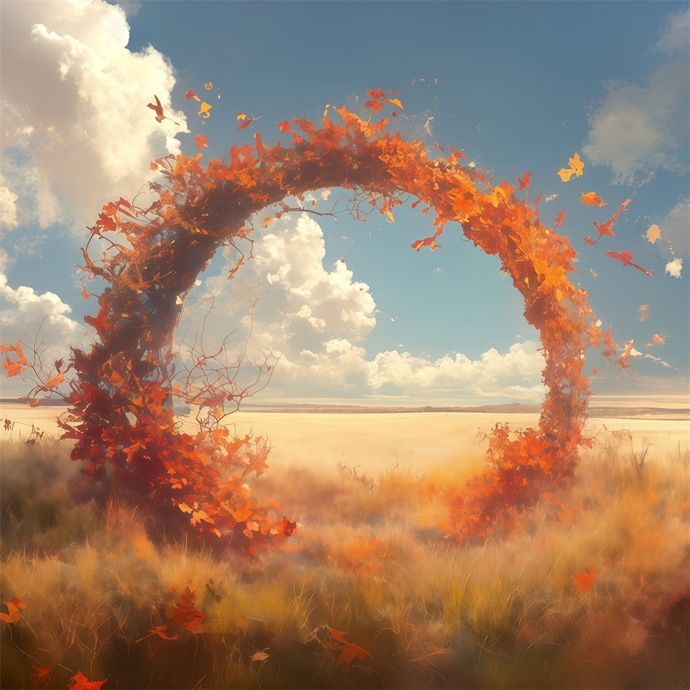 Fall Photoshoot Backdrop Dreamy Meadow Arch Backdrop MRR7-117