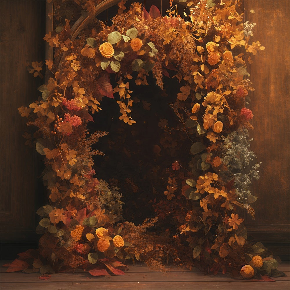Fall Photo Backdrops Rustic Floral Romance Backdrop MRR7-143