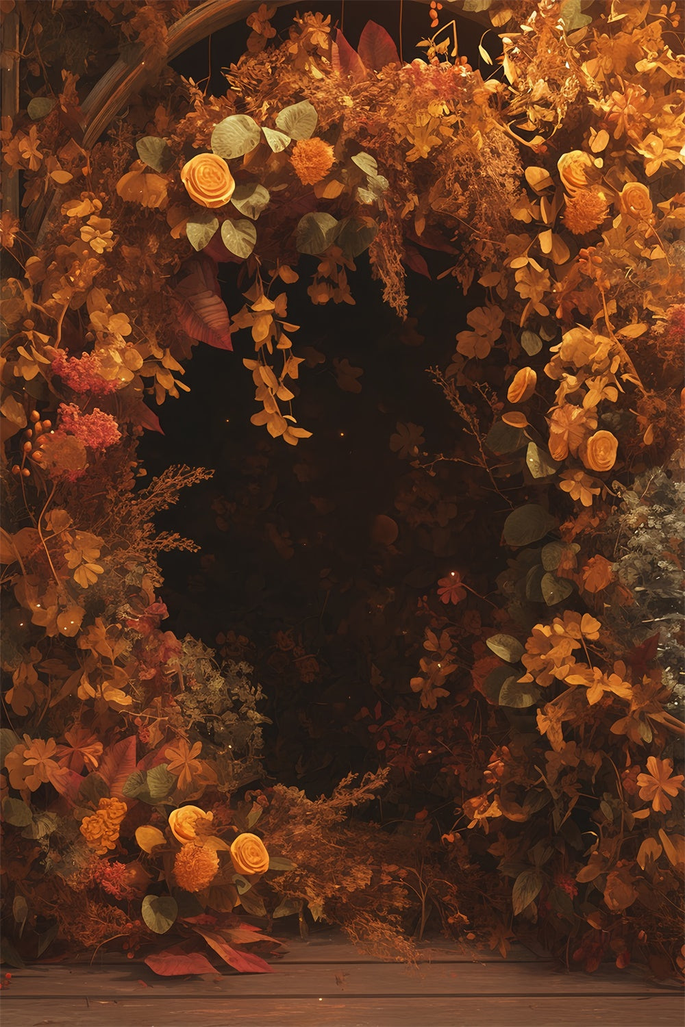 Fall Photo Backdrops Rustic Floral Romance Backdrop MRR7-143