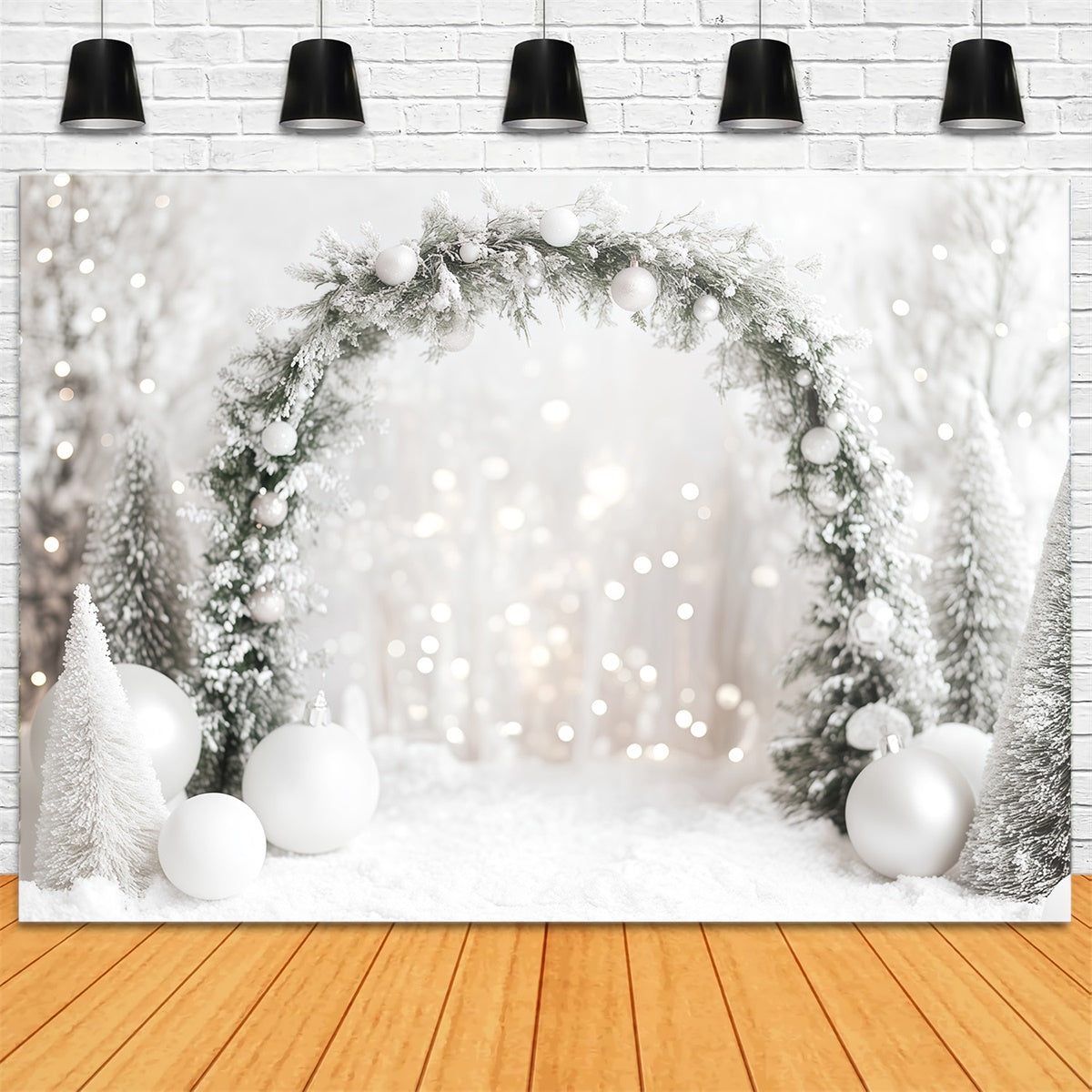 Winter Snow Backdrop Winter Glow Archway Backdrop MRR7-146