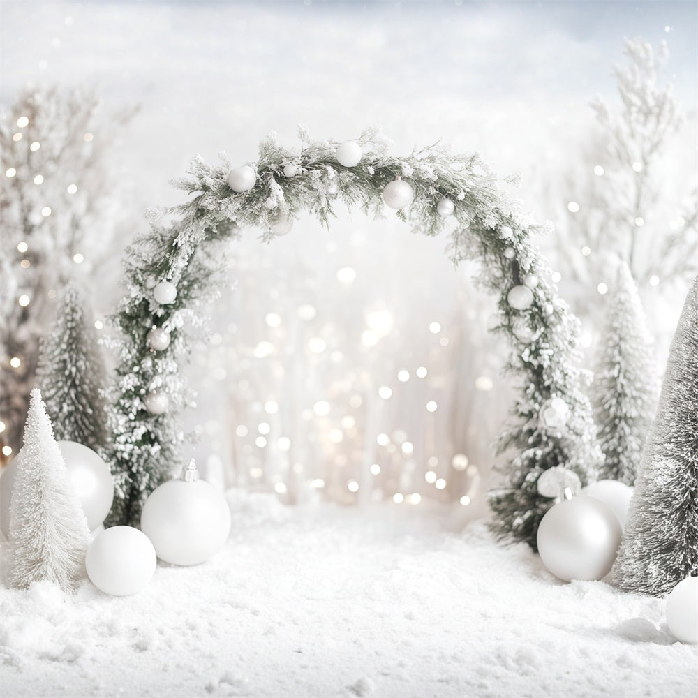 Winter Snow Backdrop Winter Glow Archway Backdrop MRR7-146