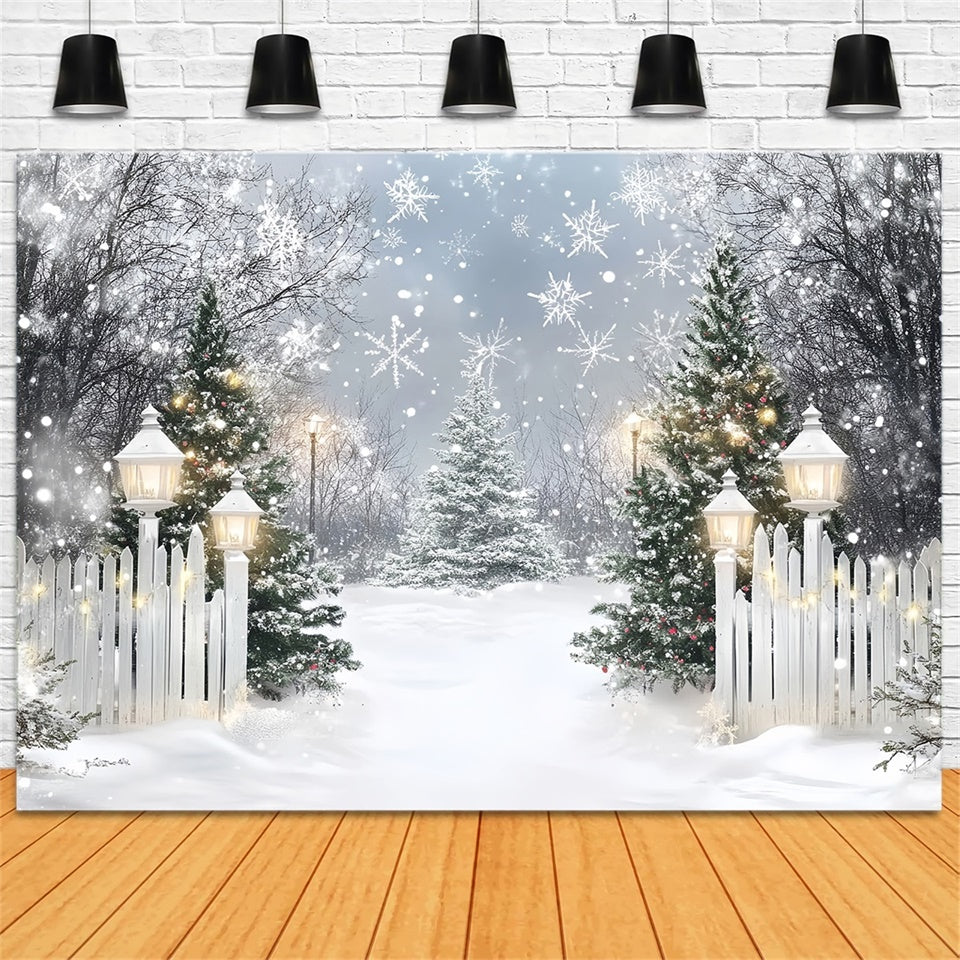 Snowflake Backdrop Sparkle Pine Welcome Backdrop MRR7-155