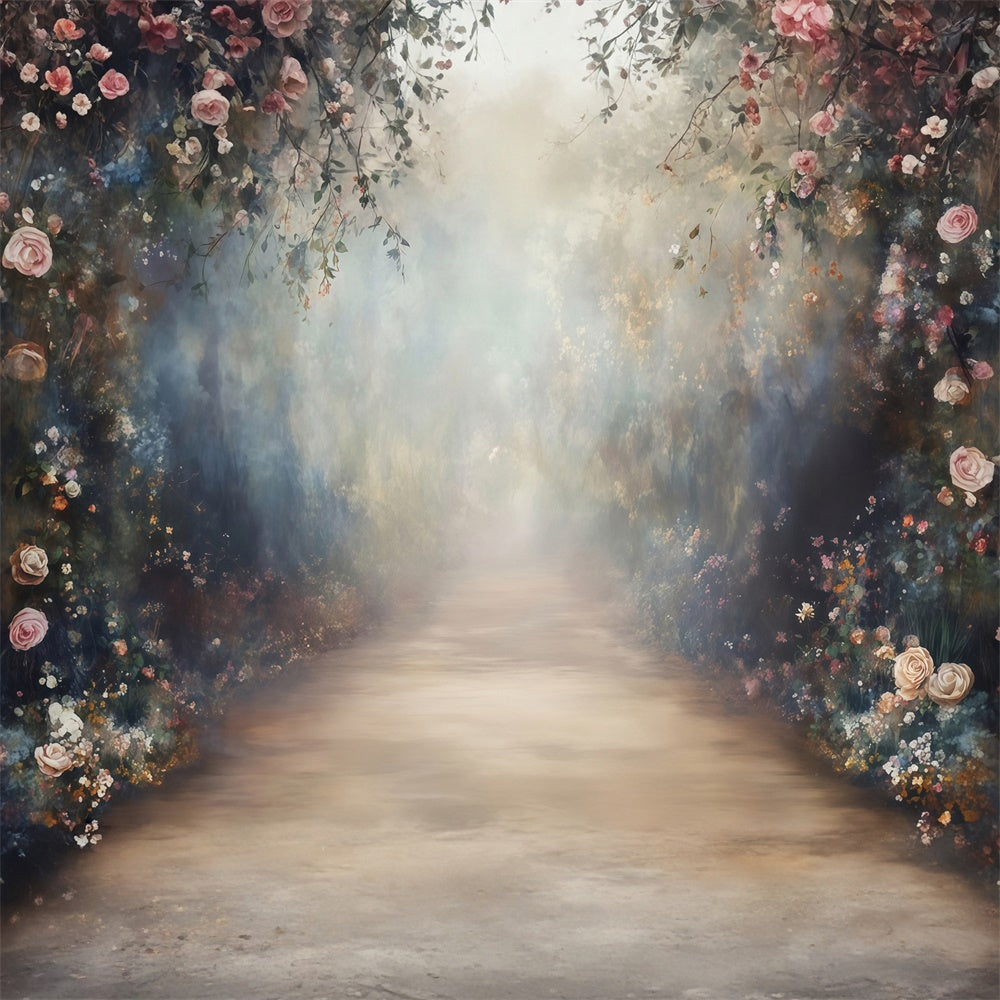 Artistic Backdrop Twilight Floral Path Cloth Backdrops MRR7-182