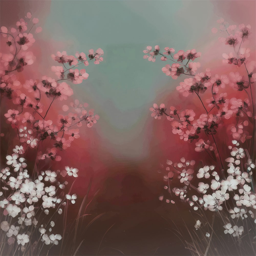 Painting Backdrop Watercolor Pink Bloom Video Backdrop MRR7-190