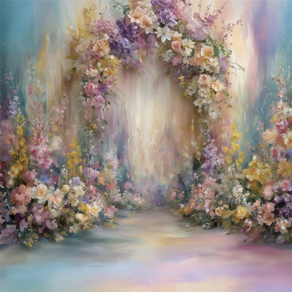 Oil Painting Photography Backdrop Pastel Floral Backdrop MRR7-193