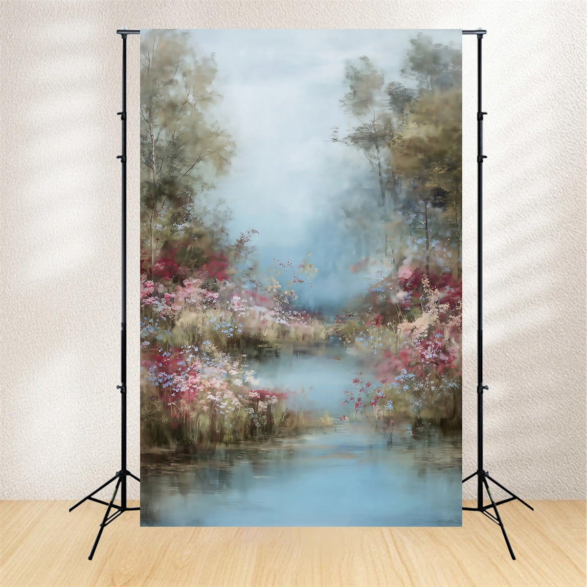 Oil Painting Photography Backdrop Wildflower Stream Backdrop MRR7-204