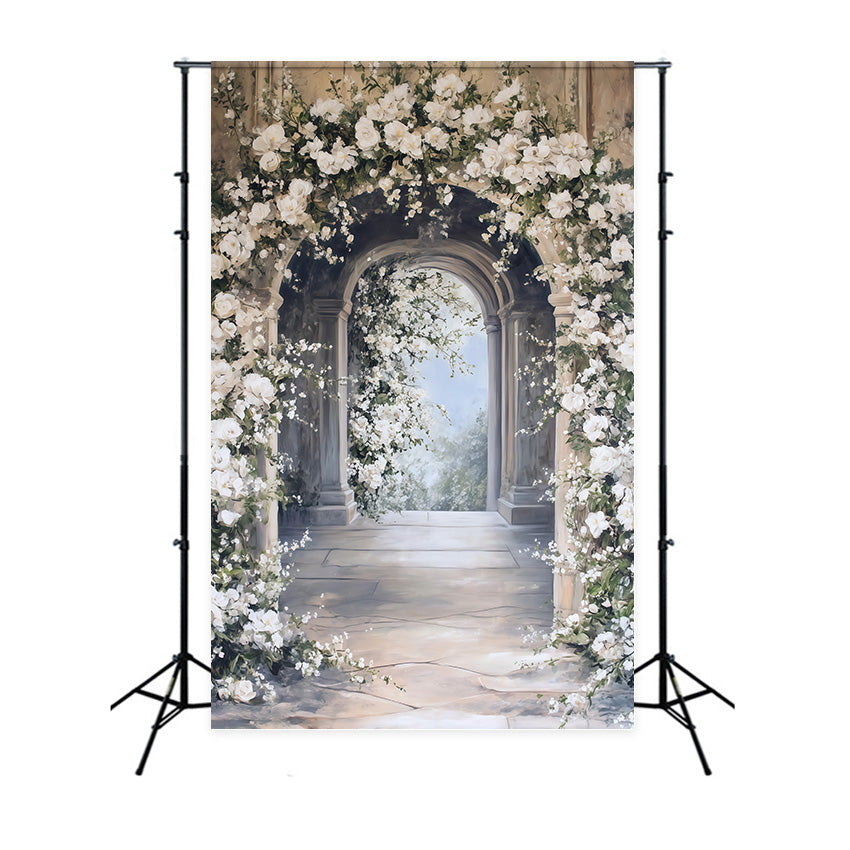 Backdrops Fine Art Classic Floral Corridor Video Backdrop MRR7-208