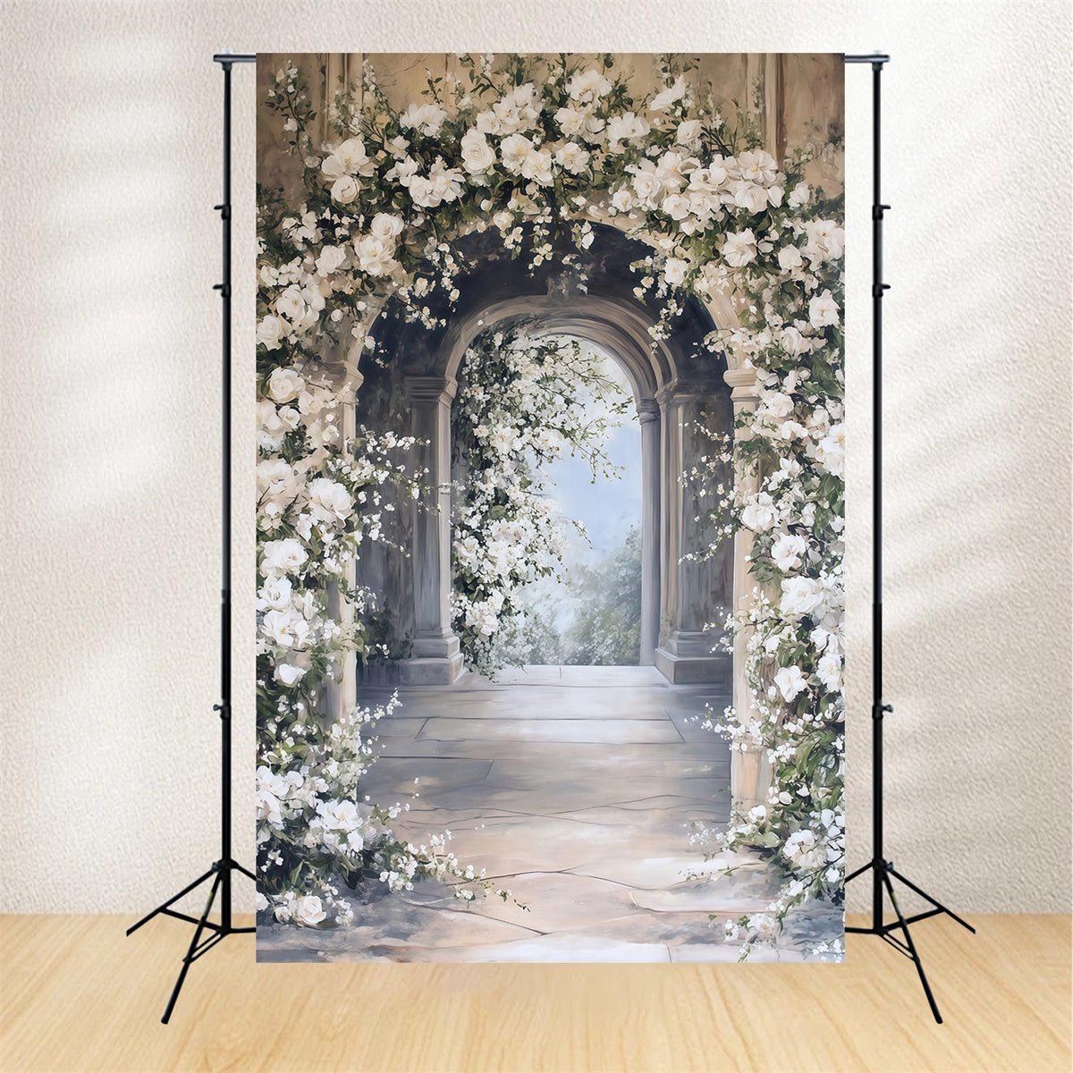 Backdrops Fine Art Classic Floral Corridor Video Backdrop MRR7-208