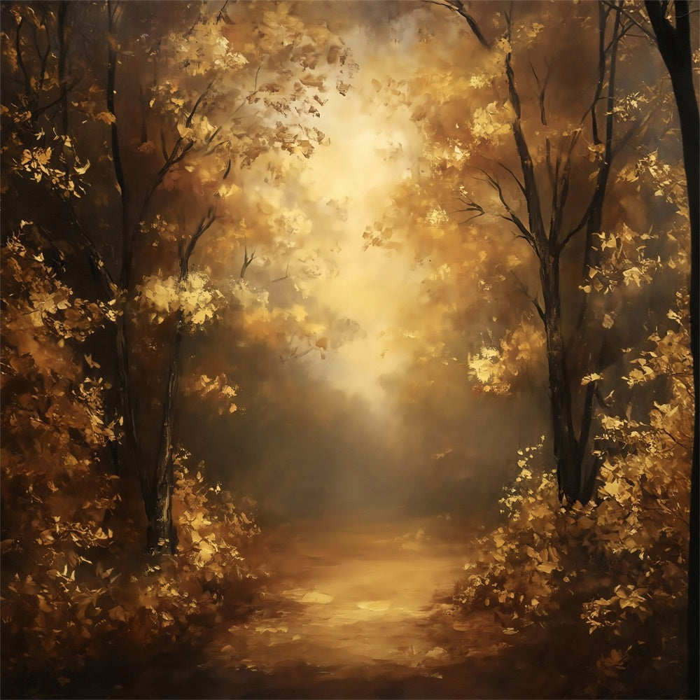 Oil Painting Photography Backdrop Amber Forest Glow Backdrop MRR7-210