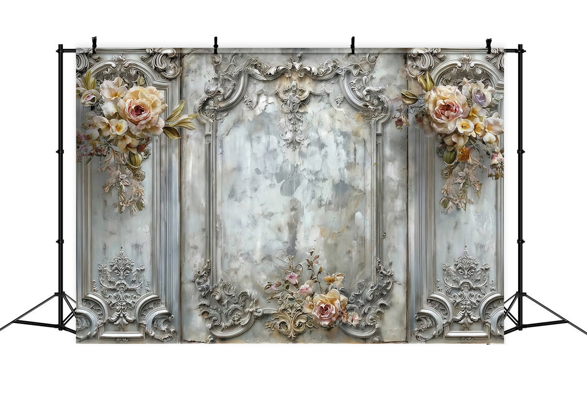 Baroque Backdrop Faded Blossom Vintage Wall Backdrop MRR7-213