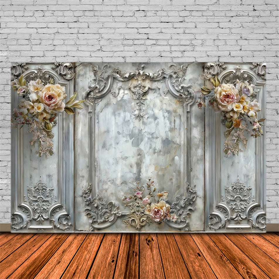 Baroque Backdrop Faded Blossom Vintage Wall Backdrop MRR7-213