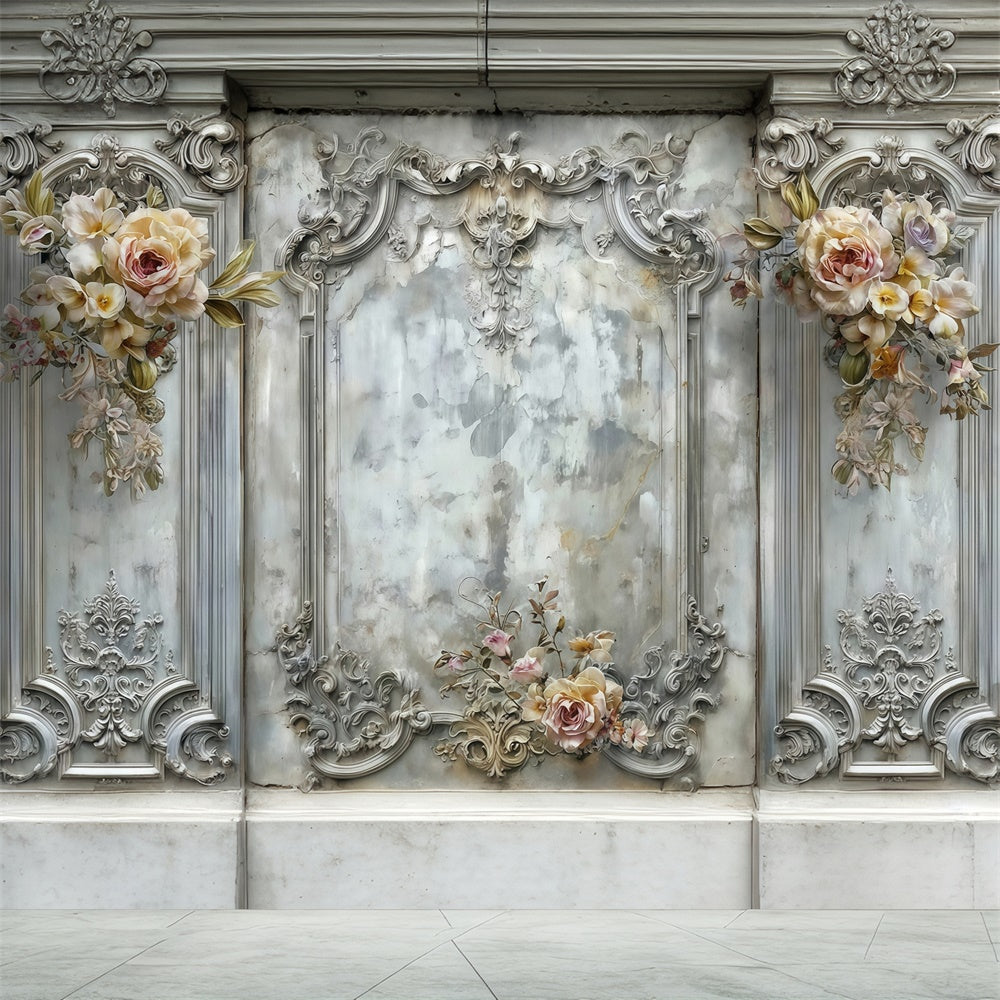 Baroque Backdrop Faded Blossom Vintage Wall Backdrop MRR7-213