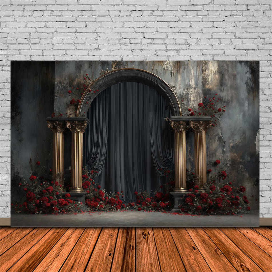 Vintage Photography Backdrop Dark Romance Archway Backdrop MRR7-221