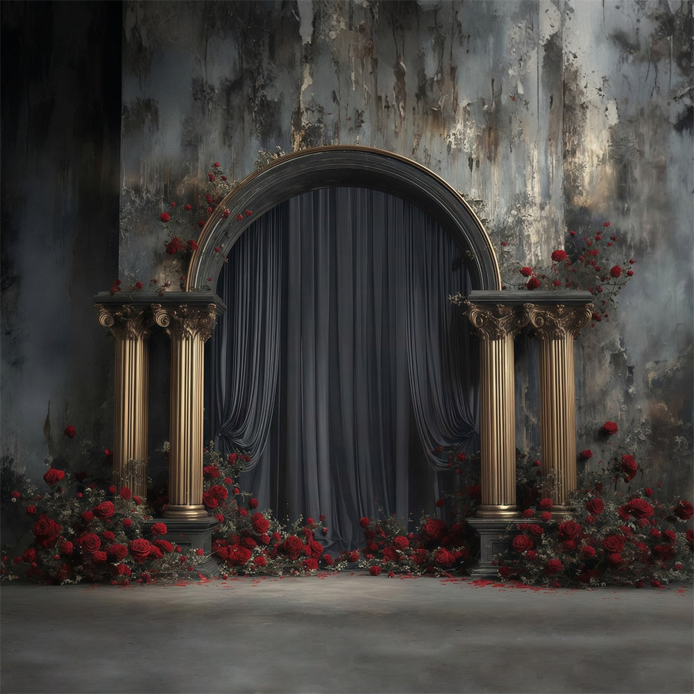 Vintage Photography Backdrop Dark Romance Archway Backdrop MRR7-221
