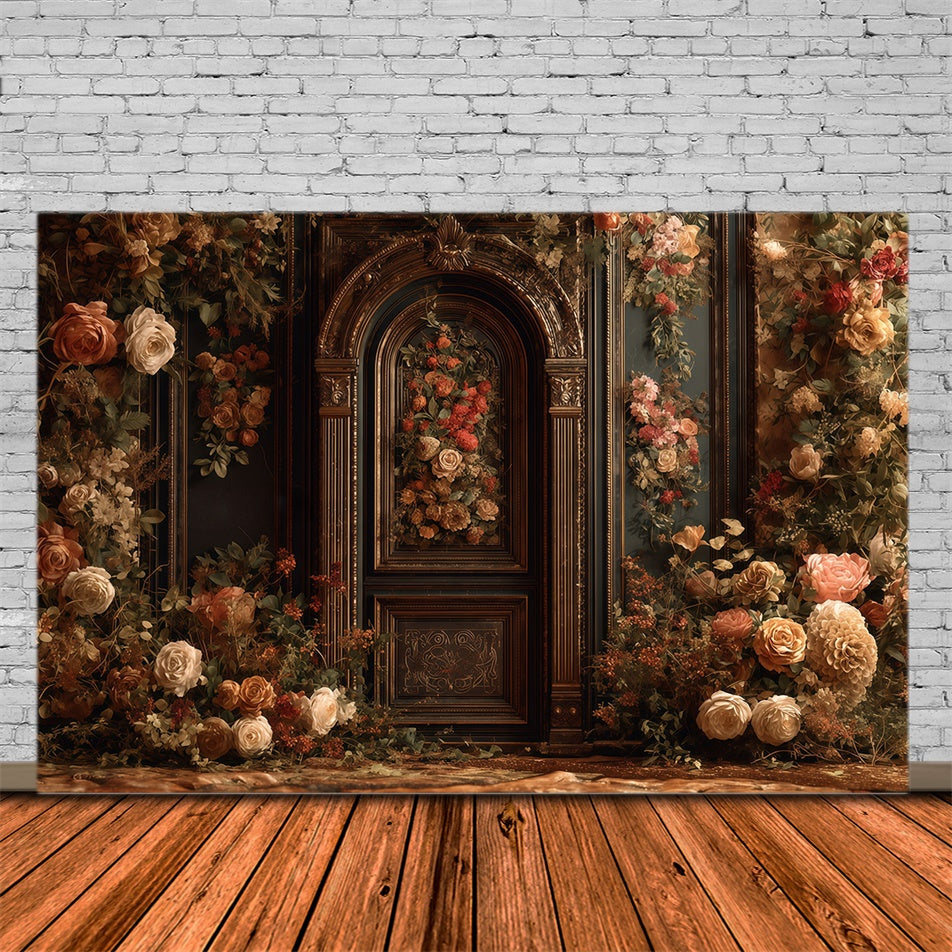 Antique Photo Backdrop Regal Arch Bloom Vintage Backdrop MRR7-223