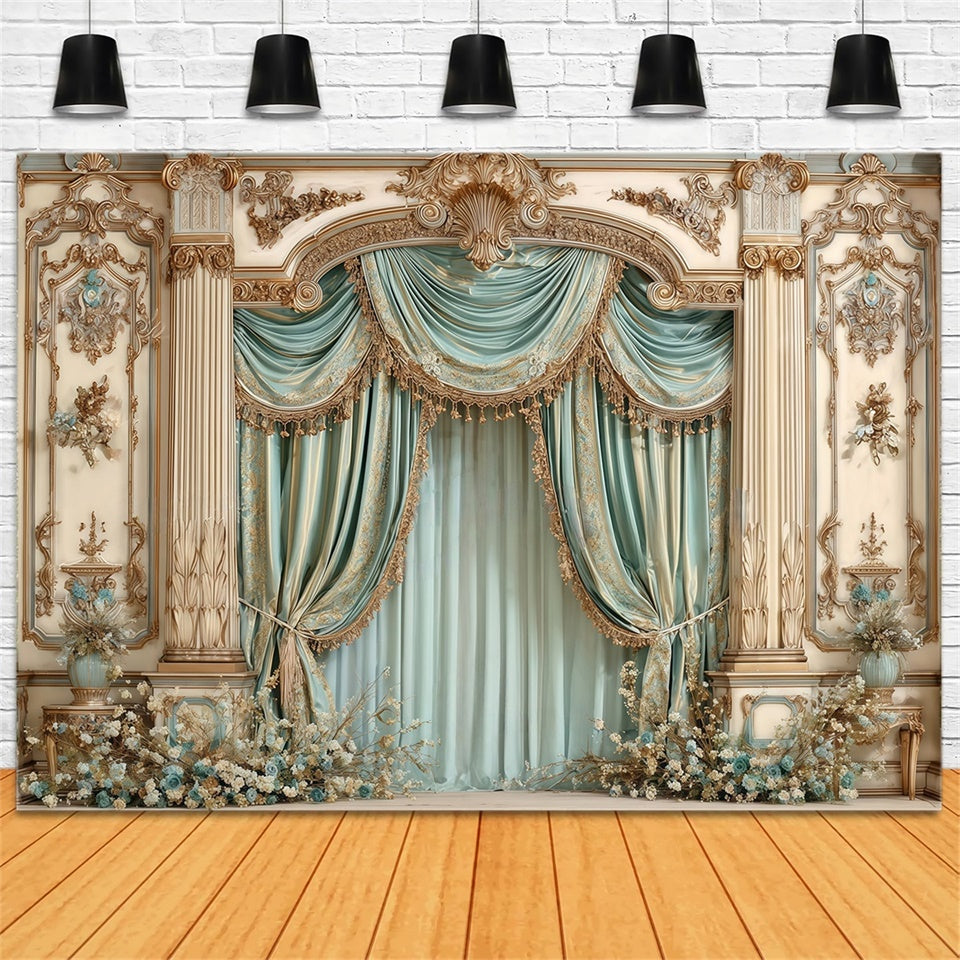 Rococo Backdrop Elegance Drape Vintage Photo Backdrop MRR7-224