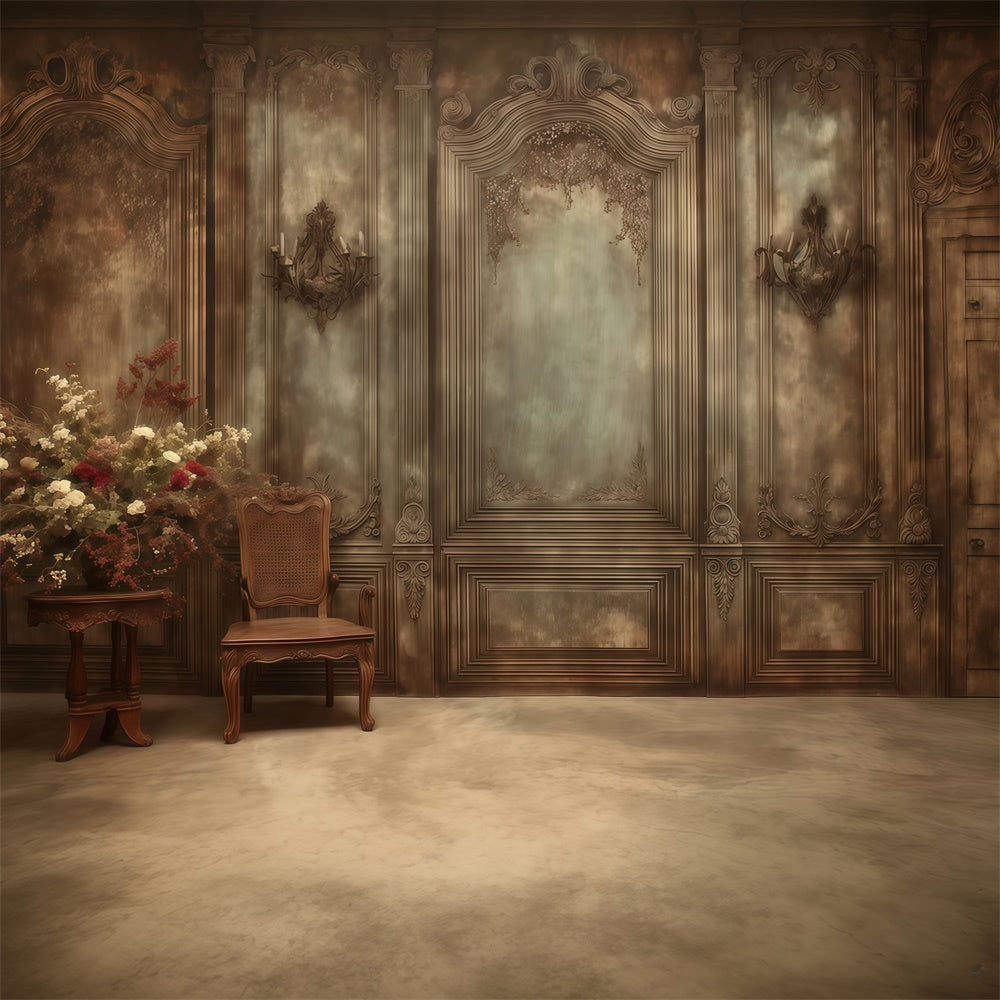 Retro Photo Backdrop Sepia Elegance Vintage Backdrops MRR7-230