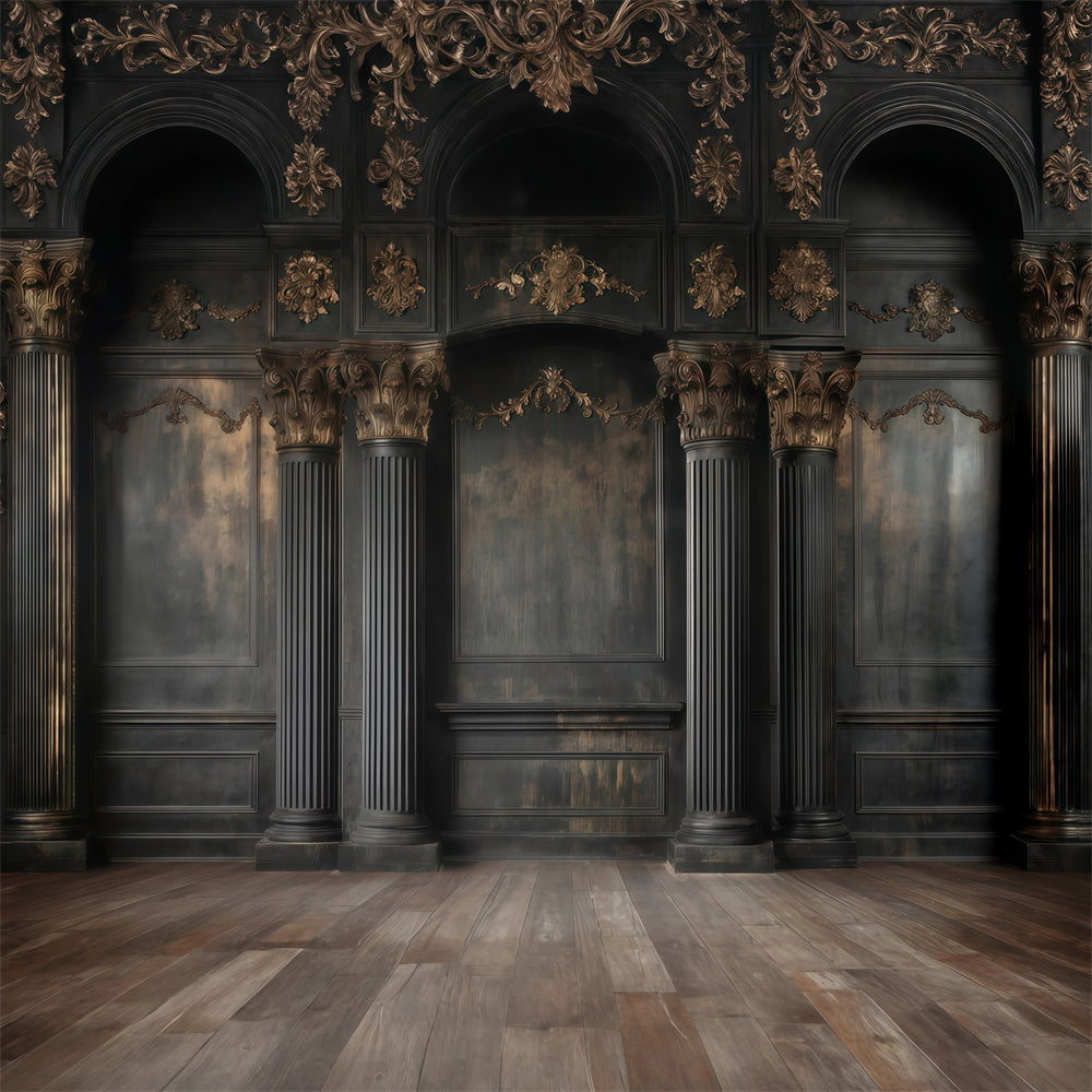 Vintage Backdrops Gothic Luxe Pillar Room Backdrop MRR7-232