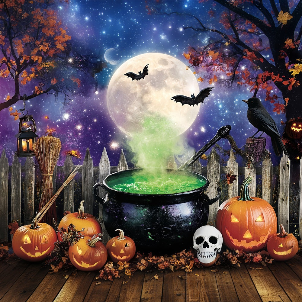 Halloween Moon Backdrop Enchanted Potion Yard Backdrop MRR7-24