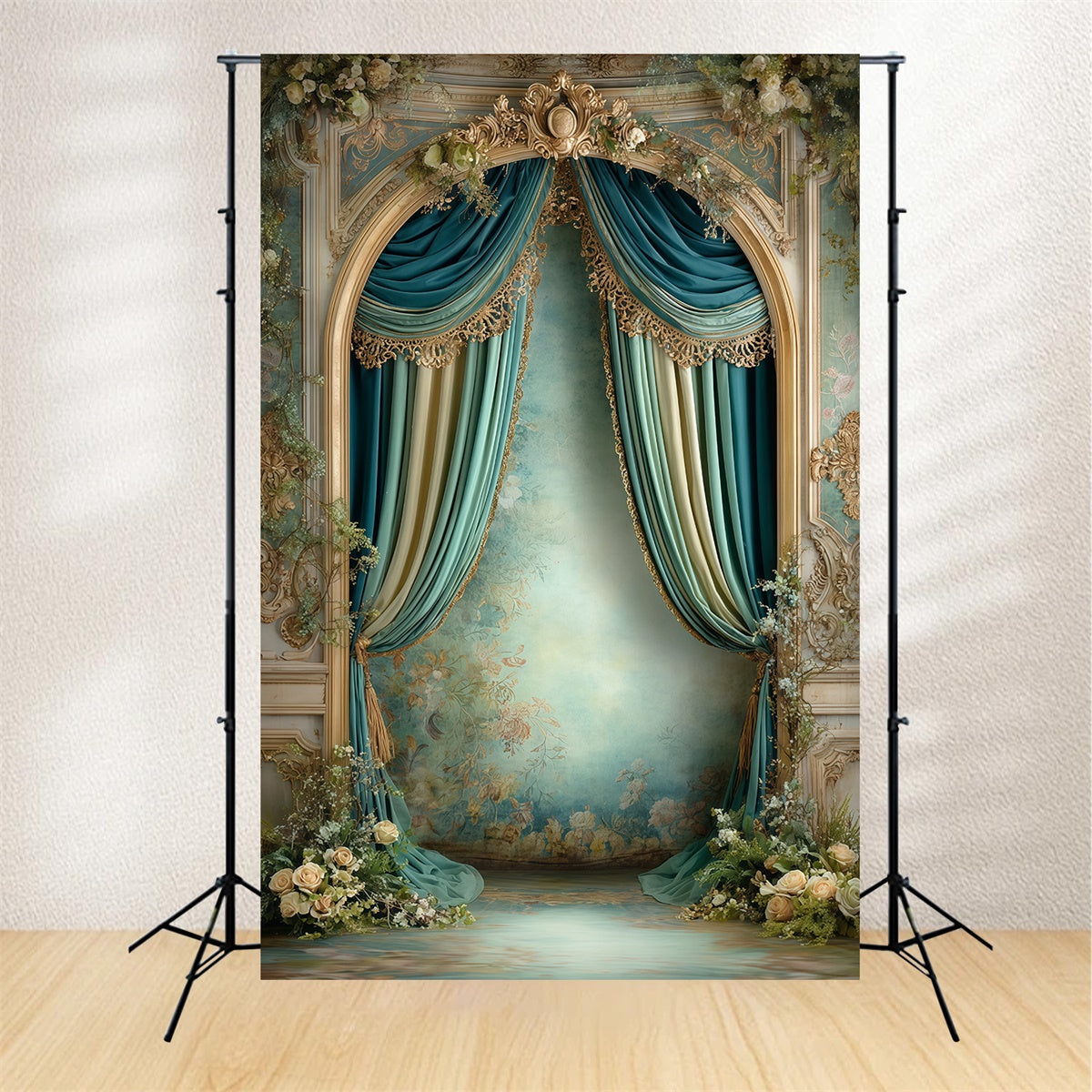 Victorian Backdrop Bloom Curtain Vintage Photo Backdrop MRR7-240