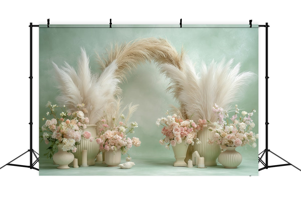 Boho Backdrop Photography Creamy Petal Vase Backdrop MRR7-242
