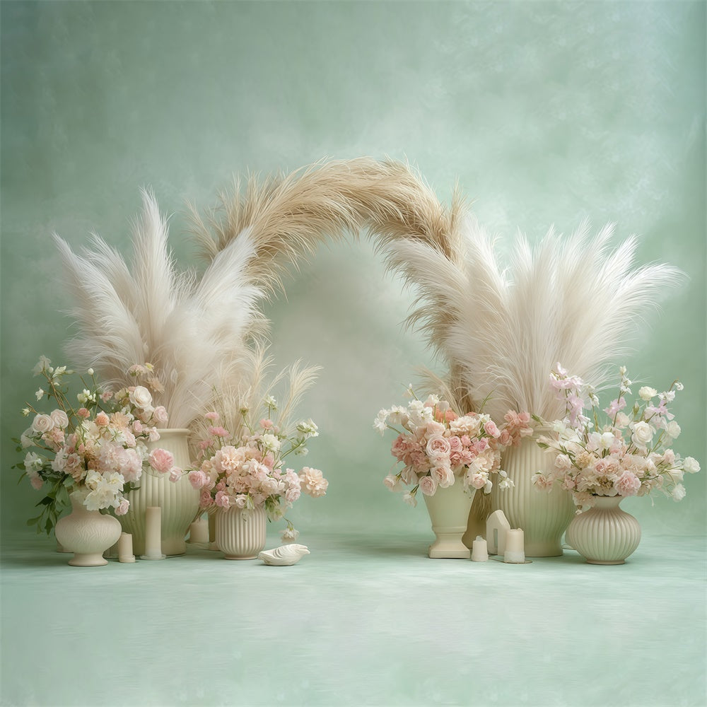 Boho Backdrop Photography Creamy Petal Vase Backdrop MRR7-242