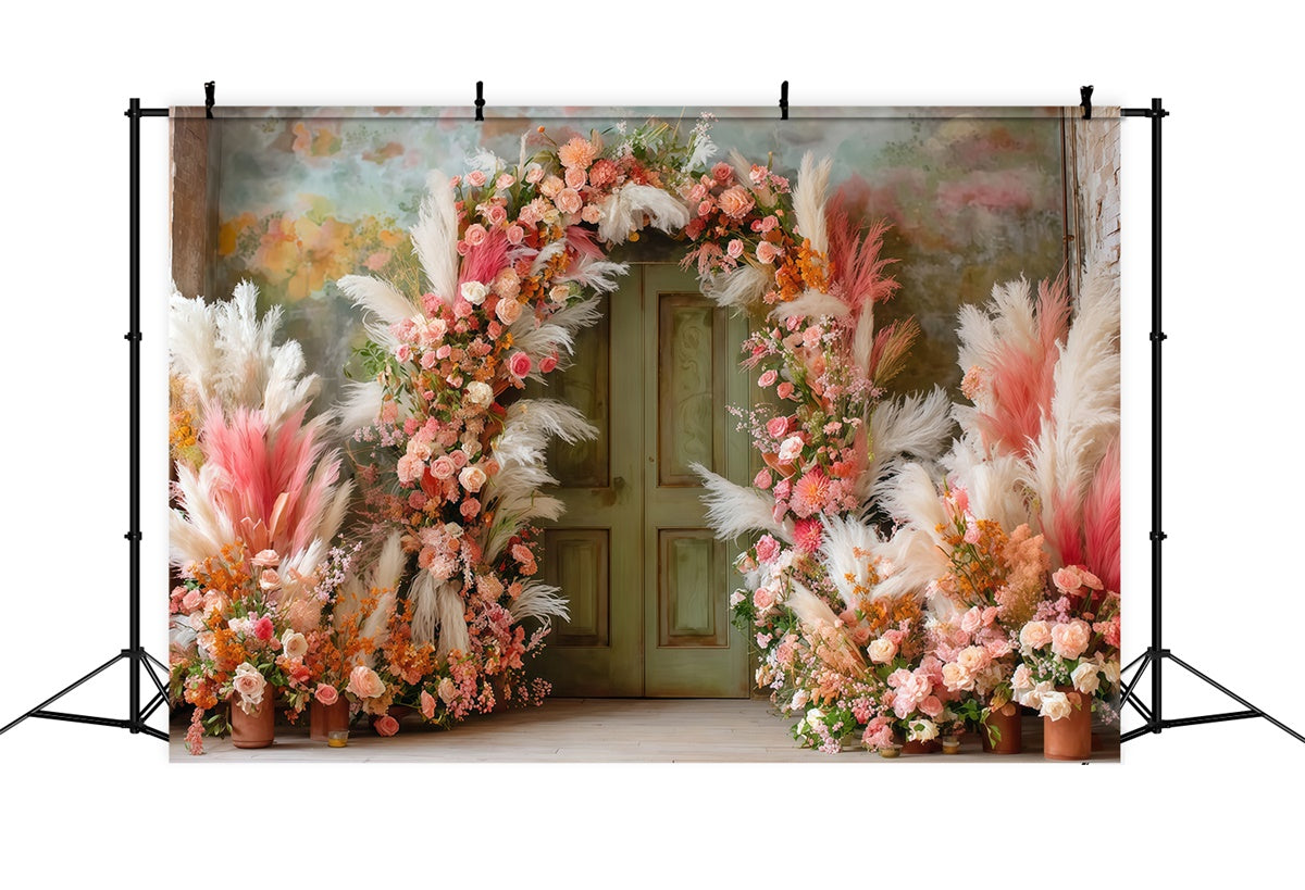 Bohemian Style Backdrop Vintage Rose Portal Backdrop MRR7-245