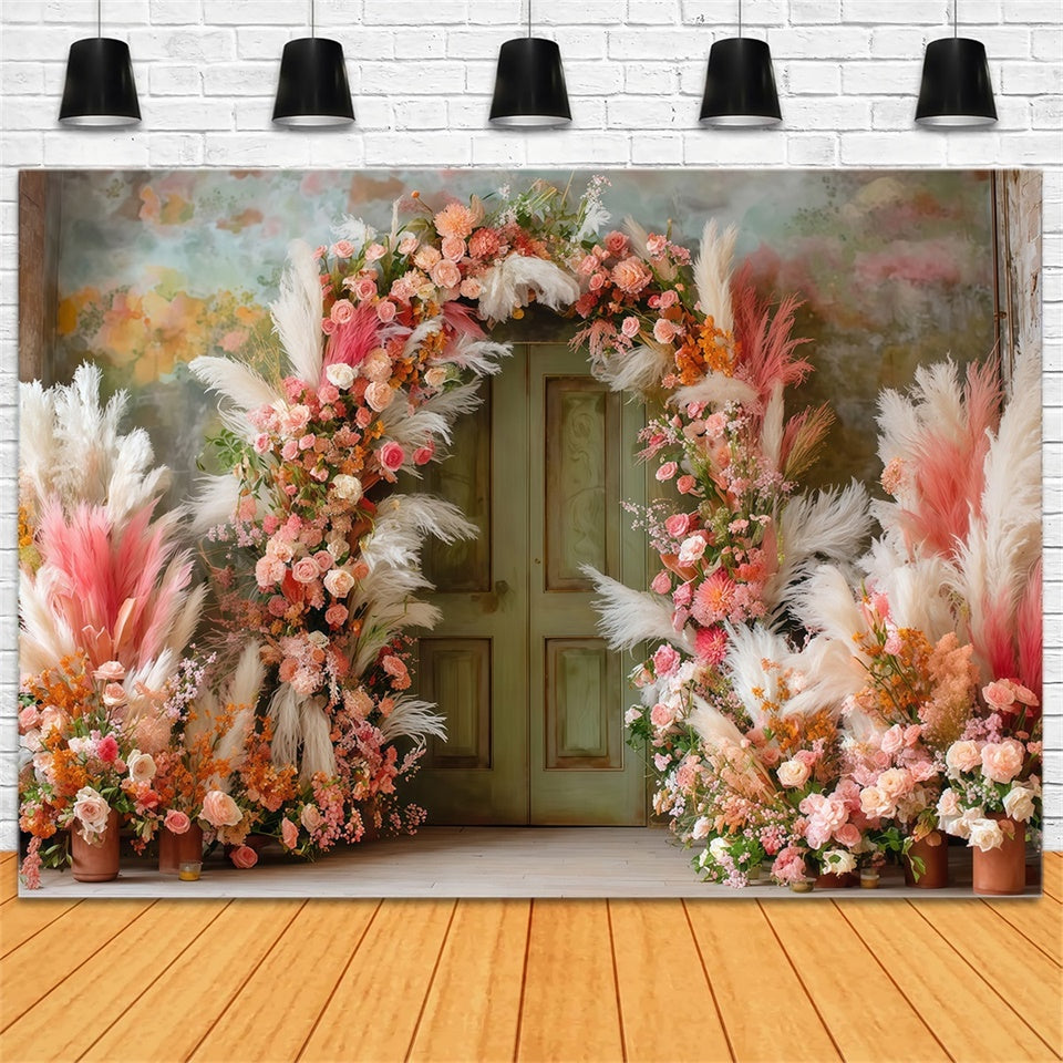 Bohemian Style Backdrop Vintage Rose Portal Backdrop MRR7-245