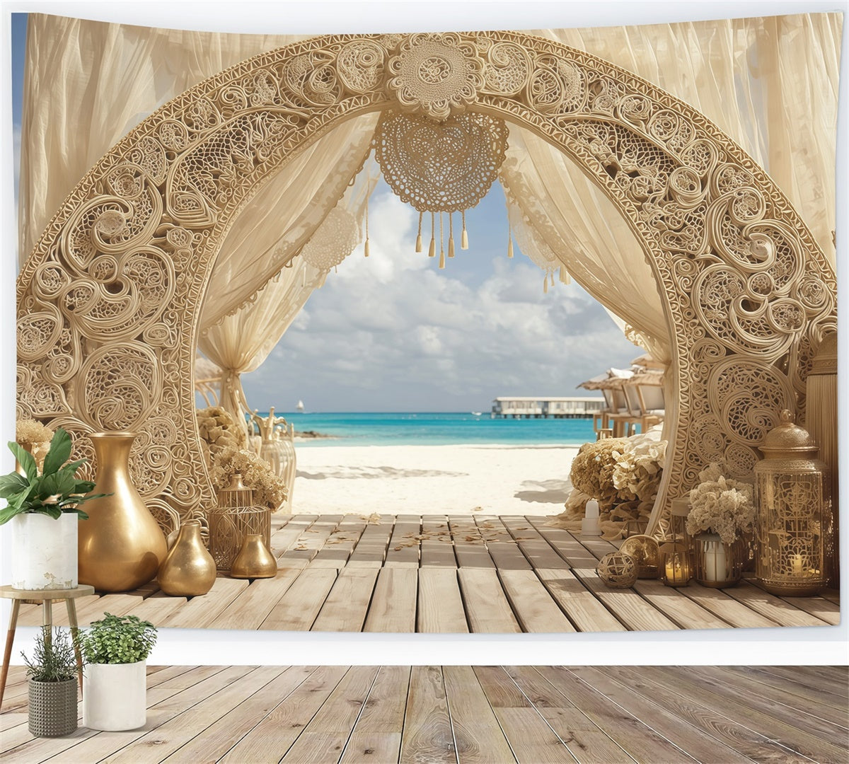 Boho Backdrop Coastal Dream Beach Arch Backdrop MRR7-248