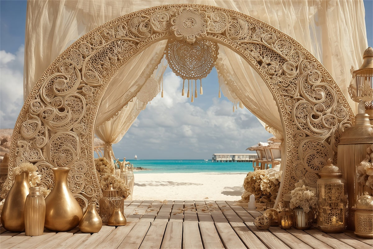 Boho Backdrop Coastal Dream Beach Arch Backdrop MRR7-248